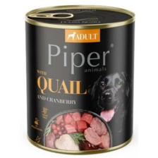 Piper dog konzerva 800g -  prepelica a brusnice